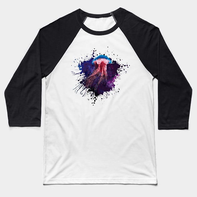 Jellyfish Baseball T-Shirt by Scailaret